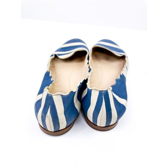 Chloe Scalloped Lauren Striped Ballerina Flat‎ - Picture 4 of 6